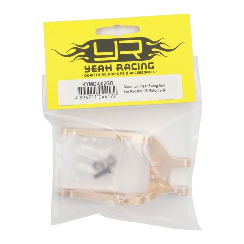 Yeah Racing Aluminum Rear Swing Arm Gold For Kyosho 1/8 Motorcycle
