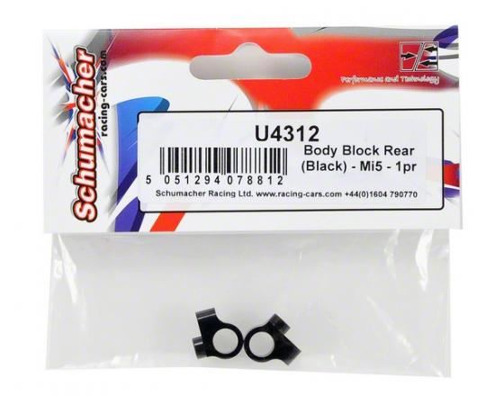 Schumacher Body Post Mount Rear (Black) - Mi5 - 1pr