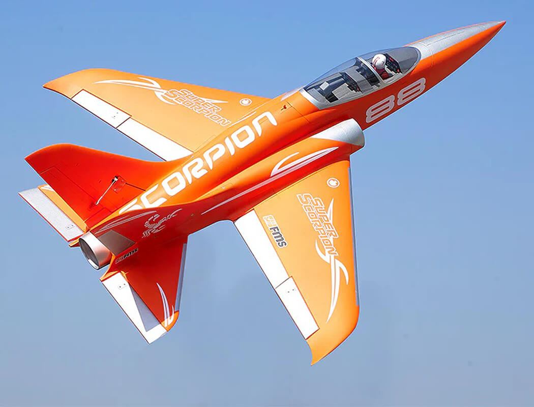 Fms 90Mm Edf Super Scorpion Pnp V2 6S Jet - Orange