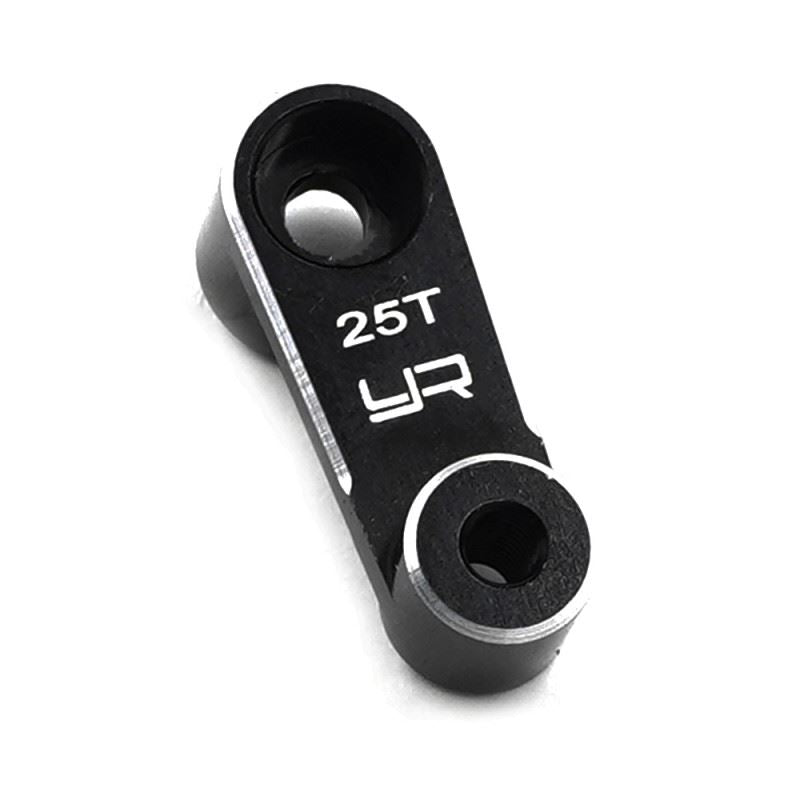 Yeah Racing 25T Aluminum 15.5mm Servo Horn Black For Team Associated B6 Series
