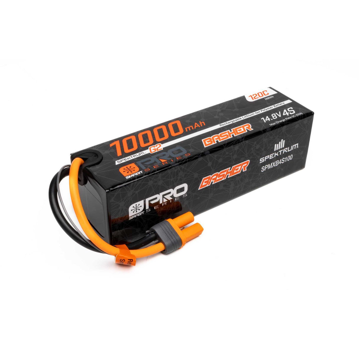 Spektrum 14.8V 10000mAh 4S 120C Smart G2 Pro Basher LiPo: IC5
