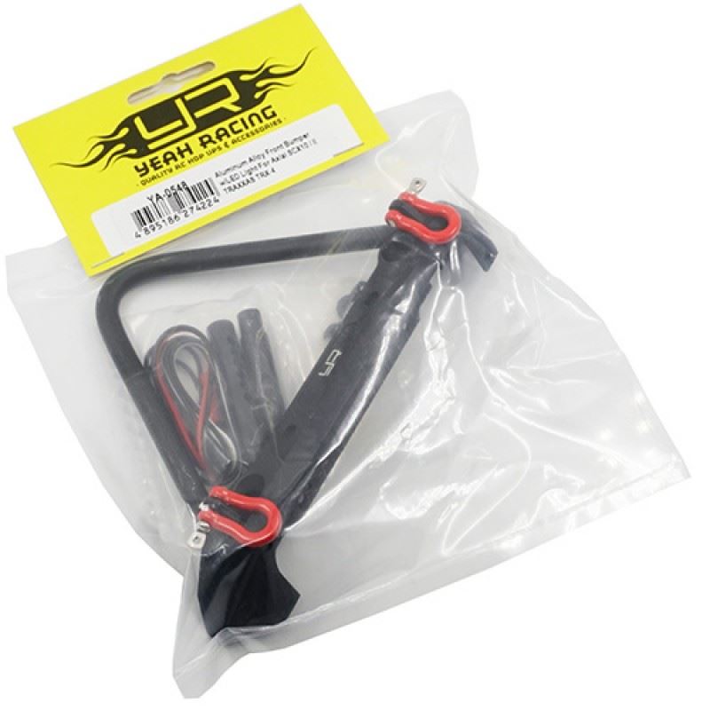 Yeah Racing Aluminum Alloy Front Bumper w/LED Light For SCX10 II/TRX-4/Venture/BOM/Enduro Sendero/GS02F 'G6 Certified'