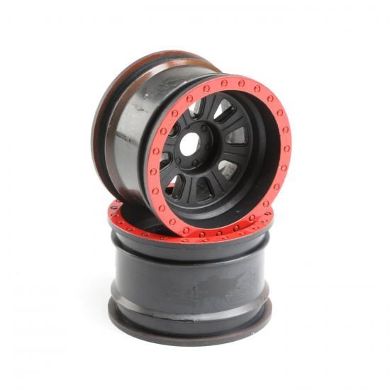 Losi Wheel, Black (2): Super Rock Rey (Losi45028)