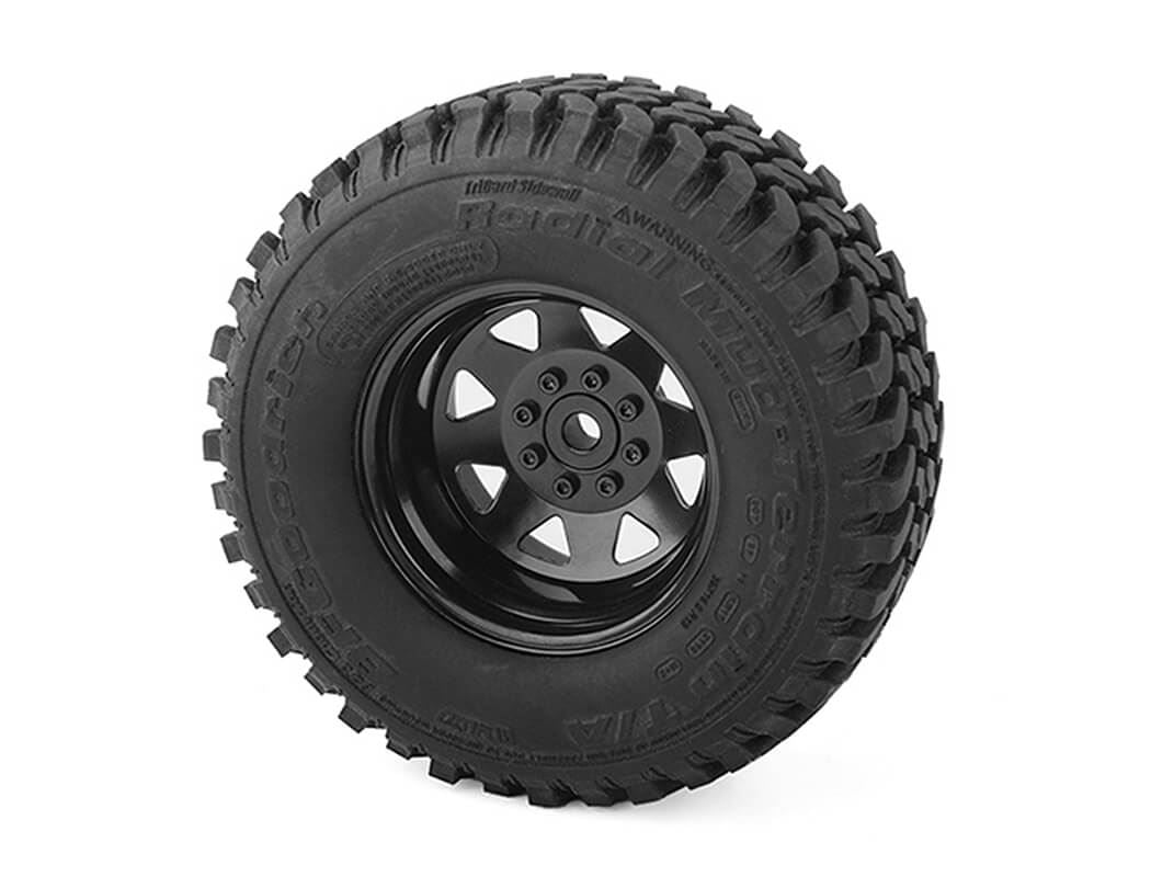 Rc4Wd 8Lug Deep Dish Wagon 1.9 Steel Stamped B/L Wheels Black