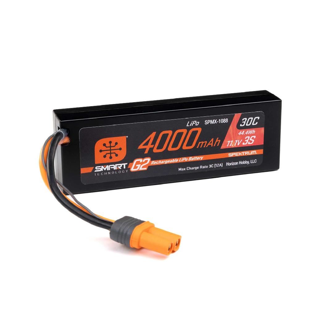 Spektrum 11.1V 4000Mah 3S 30C Smart G2 Hardcase Lipo Battery: Ic5