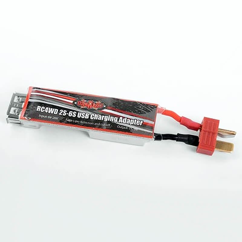 RC4WD 2S-6S USB CHARGING ADAPTER W/ T STYLE PLUG