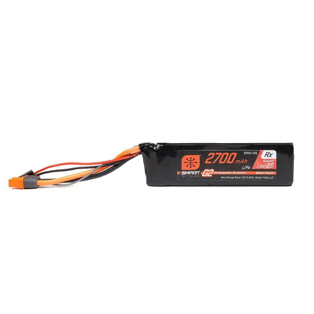 Spektrum 7.4V 2700Mah 2S 15C Smart G2 Receiver Lipo Battery: Ic3