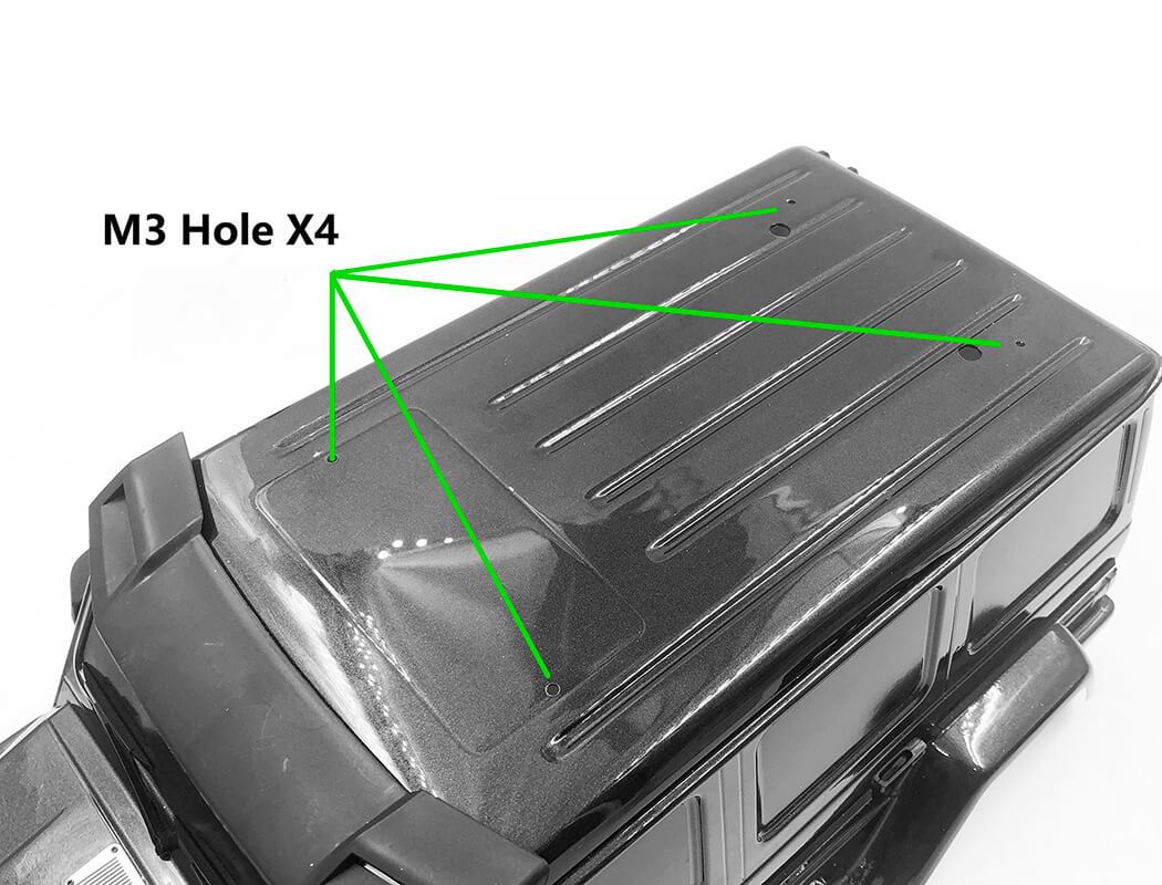 RC4WD ADVENTURE ROOF RACK W/ REAR LIGHTS FOR TRAXXAS TRX-4 M-BENZ G-500