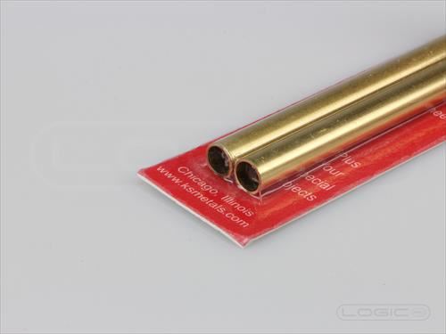 KS 300mm Round Brass Tube 7mm OD (Pk2) .45mm Wall