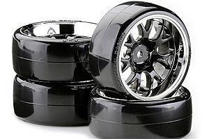 #211000121 - Ansmann Drift Tyre Set 1/10 Black Chrome 4
