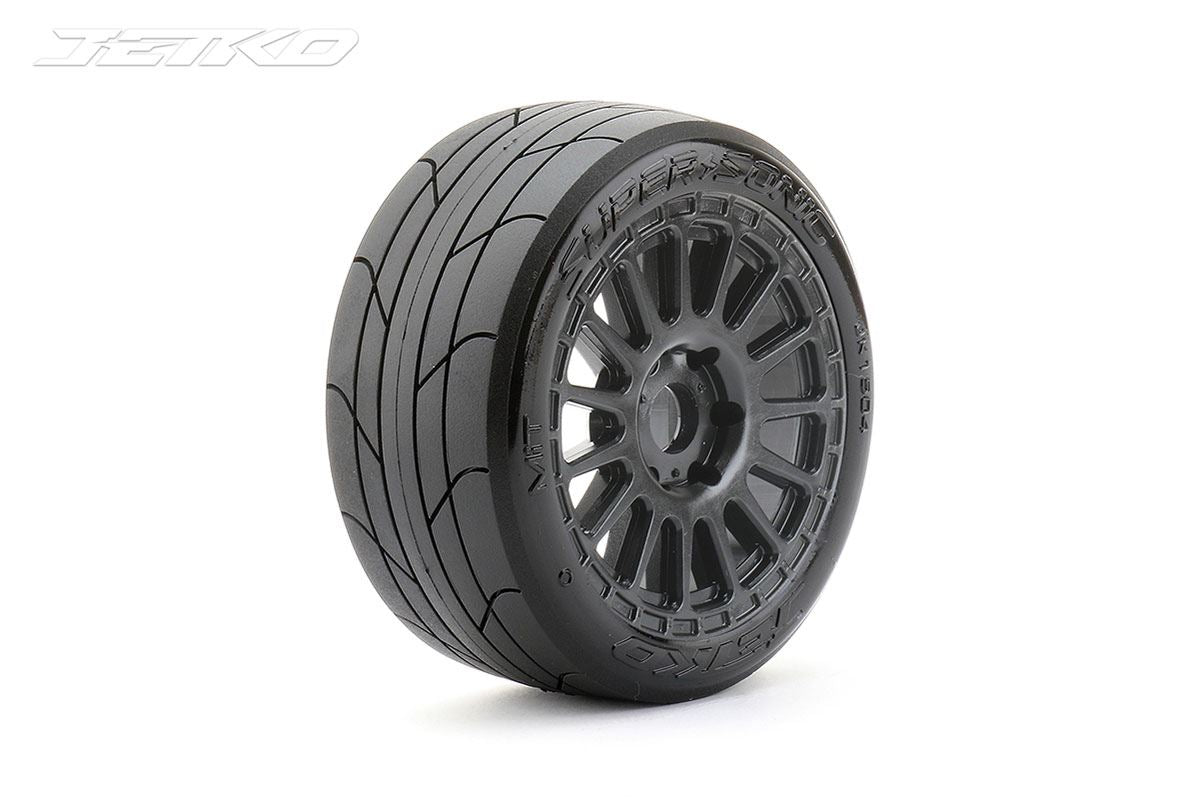 Jetko Ex Super Sonic 1:8 Slicks Belted Tyre Black Wheels 17Mm Hex (2)