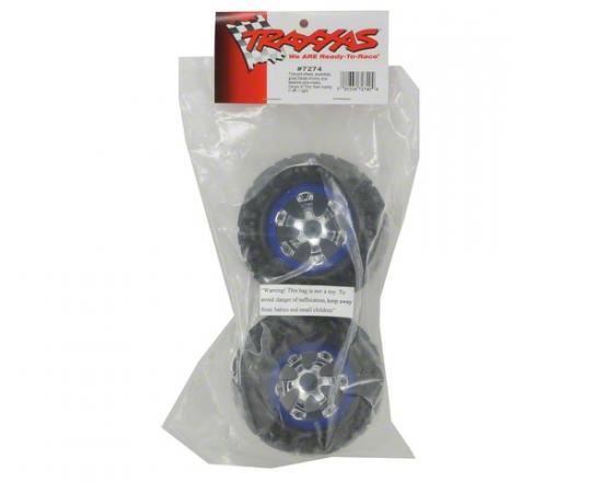 Traxxas Tires And Wheels(Geode Chrome, Blue,Canyon At Tires) (1 Left