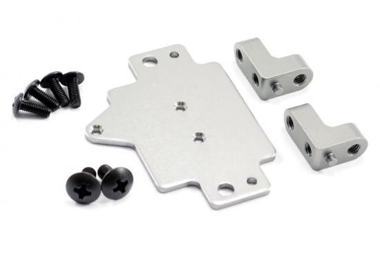 FTX OUTBACK ALUMINIUM SERVO PLATE W/SERVO MOUNT