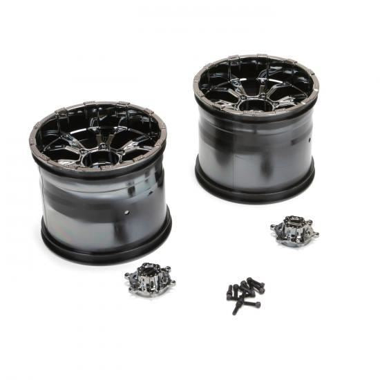 Losi 420S Force Wheel w/cap, Blk Chrome (2): LST (Losi44000)