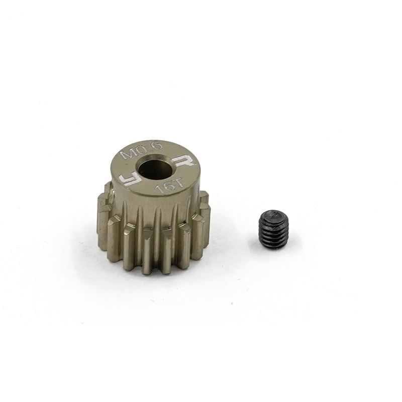 Yeah Racing Aluminum 7075 Hard Coated Motor Gear/Pinions 0.6 16 Teeth For Tamiya Car Kits