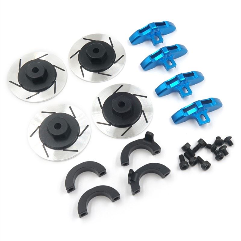 Yeah Racing Aluminum Brake Disk Wheel Hex Adapter for Tamiya CC02 Blue
