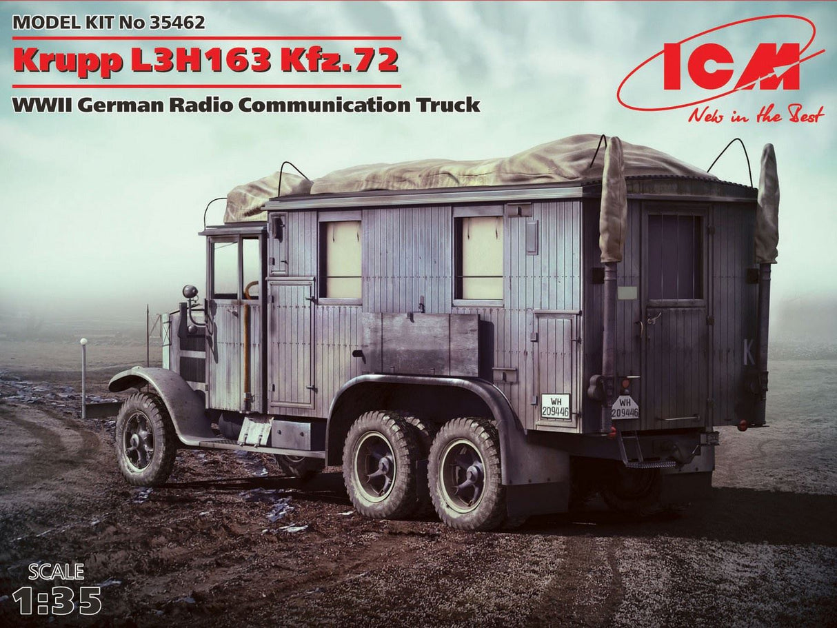 Icm Krupp L3H163 Kfz.72, Wwii German Radio Communication Truck