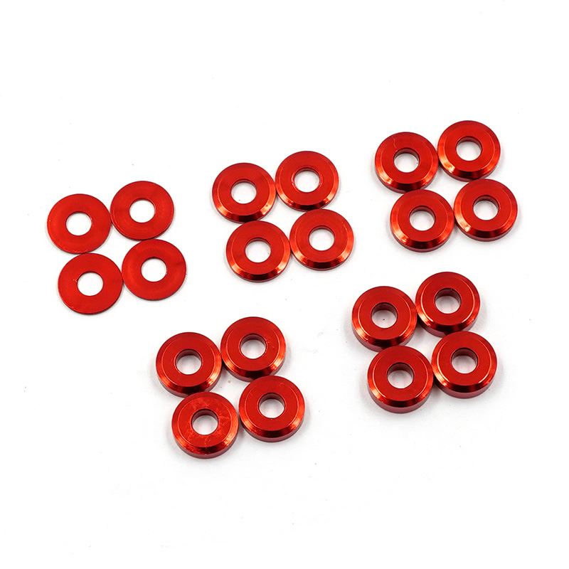 Yeah Racing Aluminium M3 X 8Mm Flat Washer 0.5 / 1 / 1.5 / 2 / 2.5 4Pcs Each
