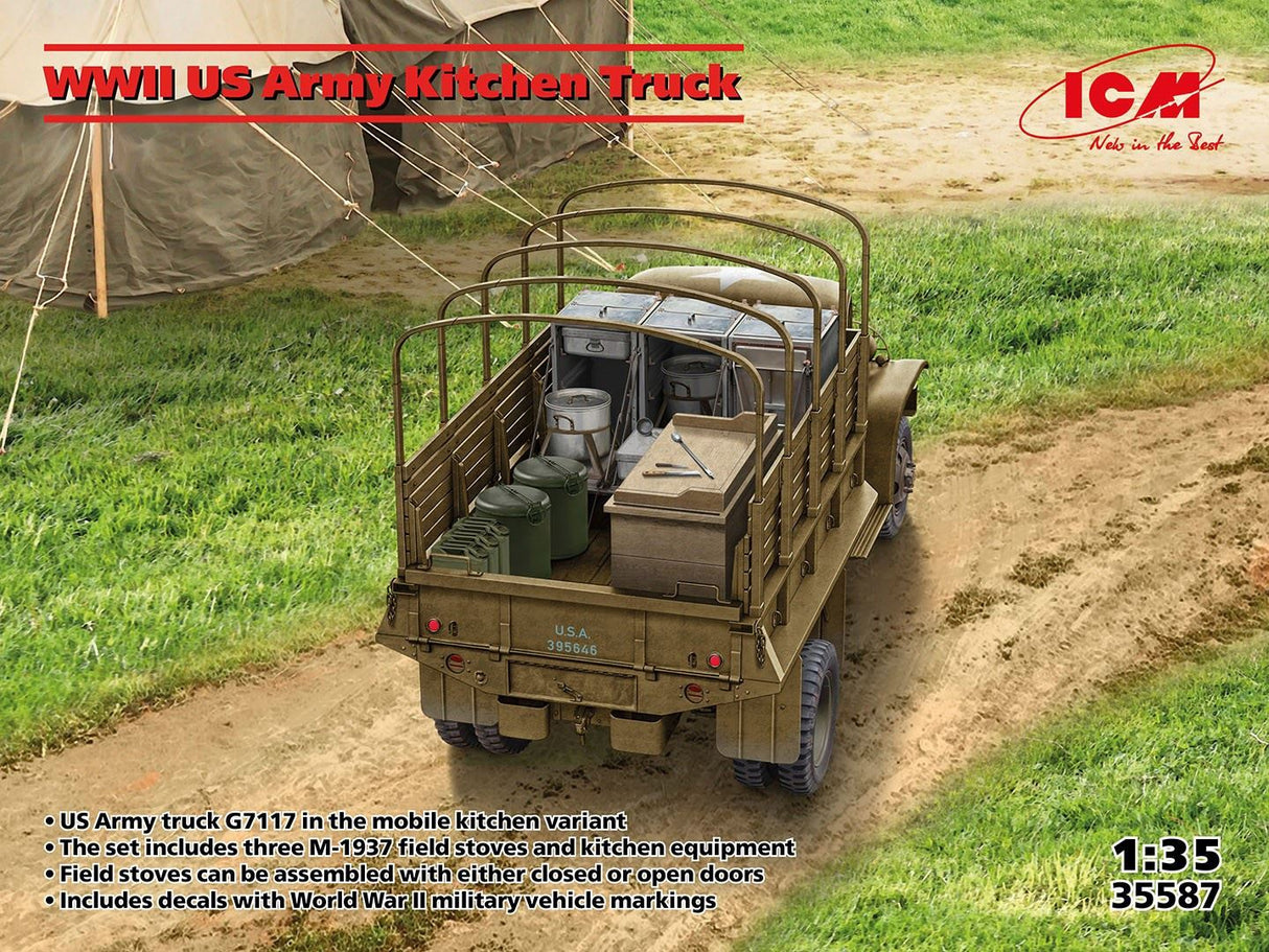 Icm Wwii U.S. Army Kitchen Truck With Accessories