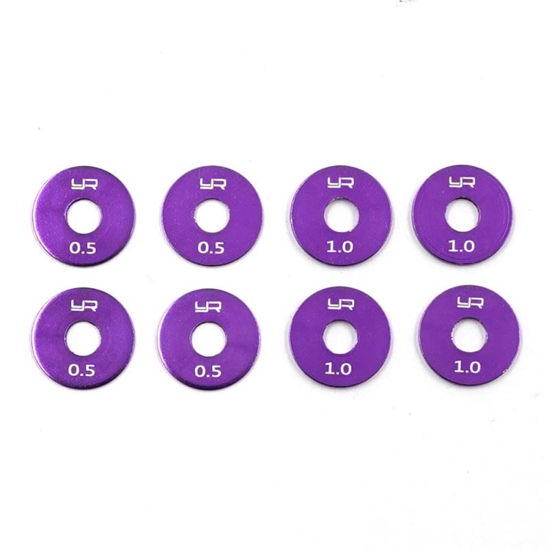 Yeah Racing Aluminum Wheel Spacer 0.5 1.0 Set 8Pcs