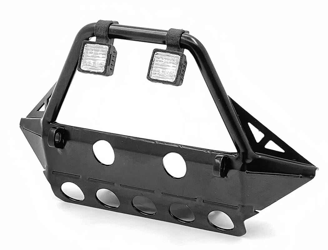 RC4WD ROUGH STUFF METAL FRONT BUMPER W/ FLOOD LIGHTS FOR AXIAL 1/10 SCX10 III JEEP (GLADIATOR/WRANGL
