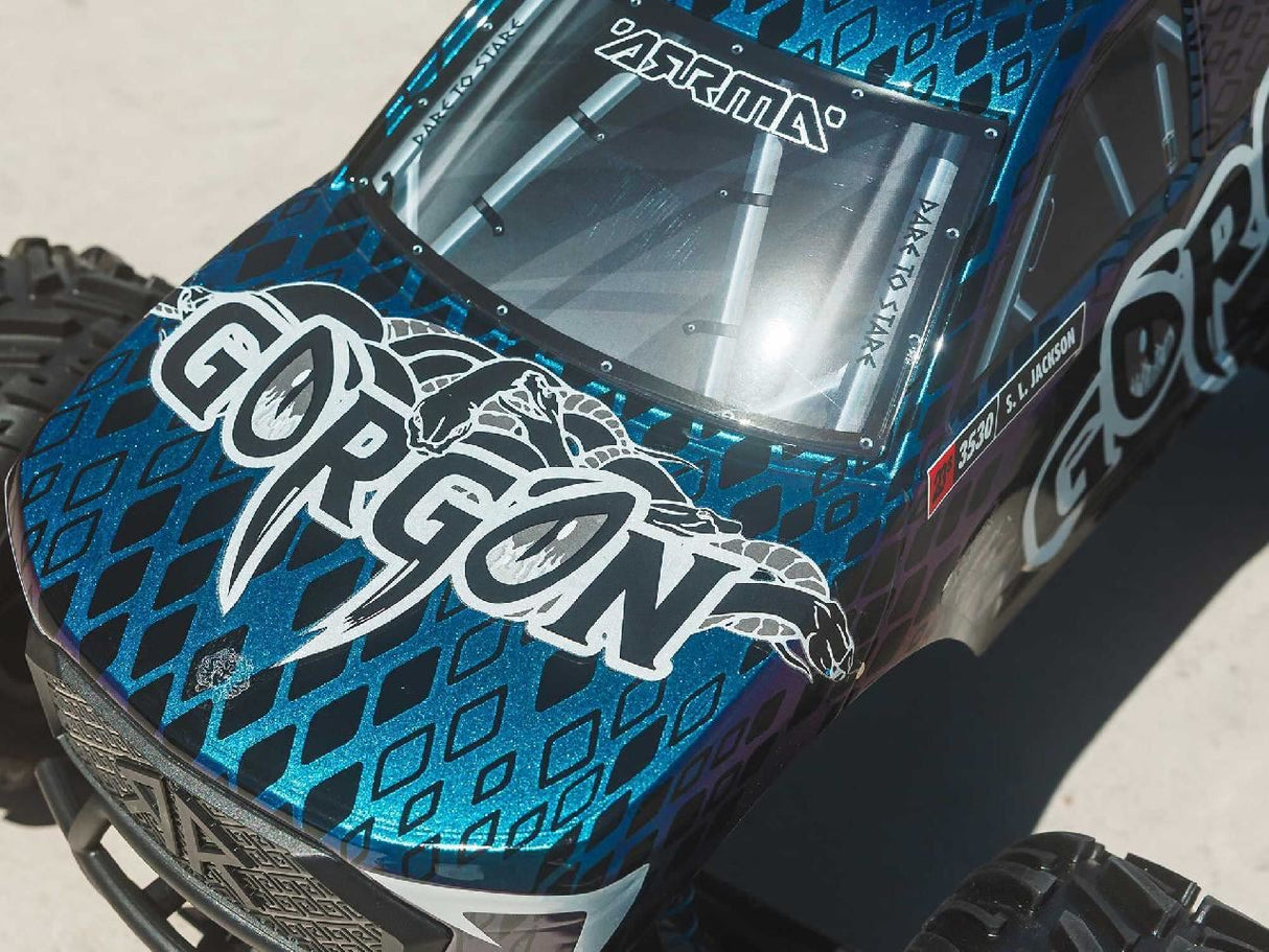 Arrma 1/10 Gorgon 223S 2Wd Rtr Monster Truck, Blue/Black
