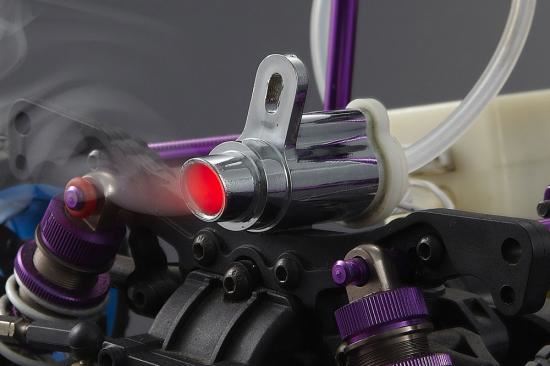 KILLERBODY SMOKY EXHAUST PIPE W/LED UNIT SET FOR 1/10 RC CAR