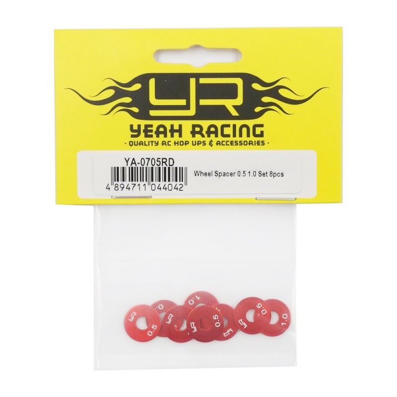 Yeah Racing Aluminum Wheel Spacer 0.5 1.0 Set 8pcs