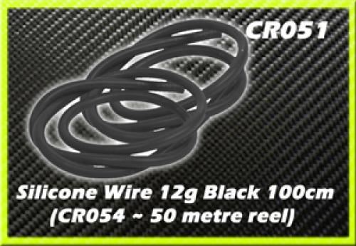 CORE RC Silicone Wire 12g - Black 1 Metre