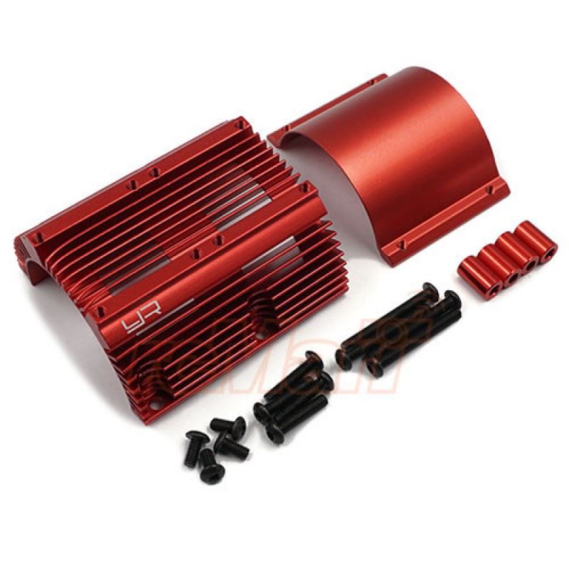 Yeah Racing Aluminum Heat Sink for 1:8 Motors Red