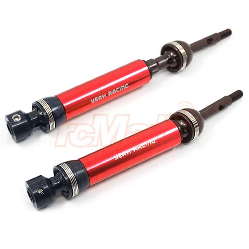 Yeah Racing HD Tool Steel Rear Universal Drive Shafts for Traxxas 1/10 Slash Stampede 4X4 Red