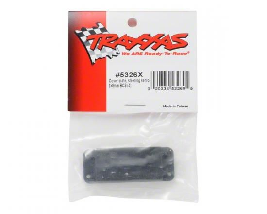 TRAXXAS Cover plate, steering servo/ 3x8 BCS (4)