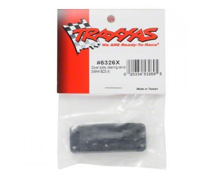 TRAXXAS Cover plate, steering servo/ 3x8 BCS (4)
