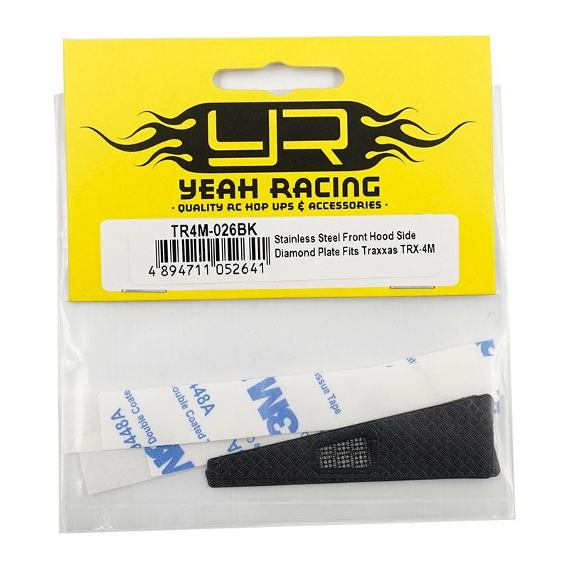 Yeah Racing Stainless Steel Front Hood Side Diamond Plate fits TRX-4M Defender