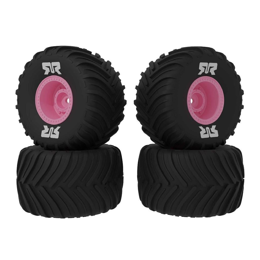 Arrma Dboots Chevron Mt Tire Set Glued, Pink (2): Grom