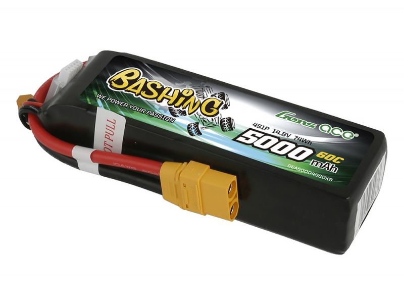 Gens Ace Li-Po Car 4S 14.8V 5000mAh 60C Bashing with XT90