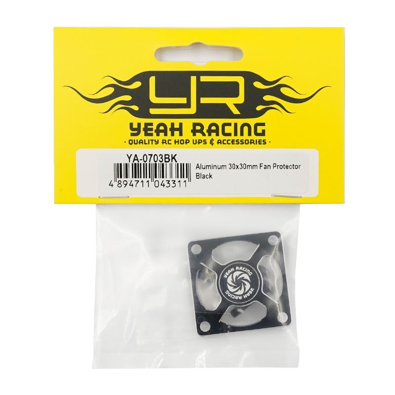 Yeah Racing Aluminum 30x30mm Fan Protector Black