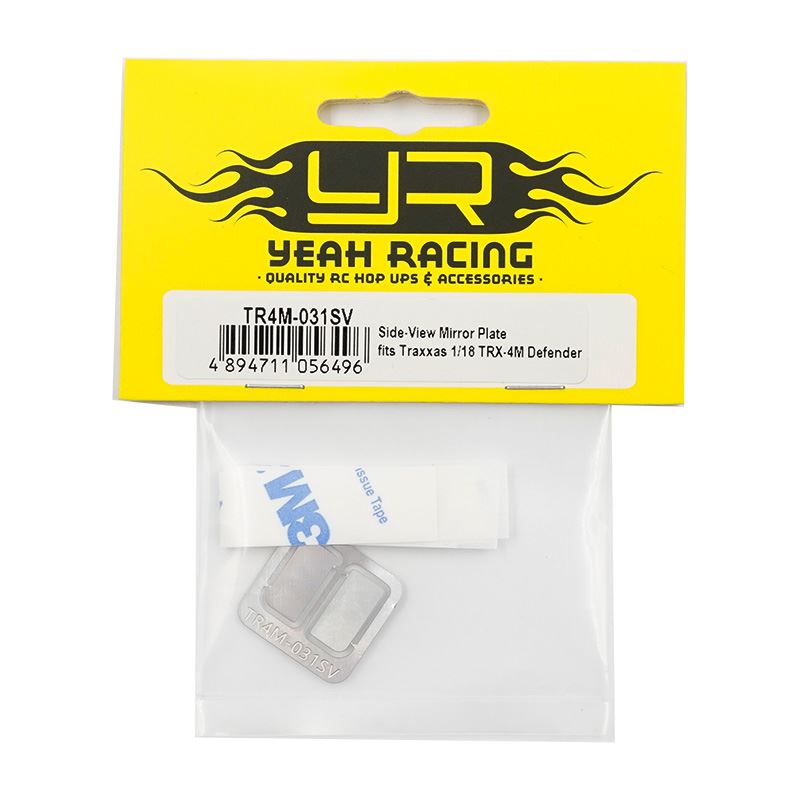 Yeah Racing Side-View Reflective Mirror Plate fits Traxxas 1/18 TRX-4M Defender