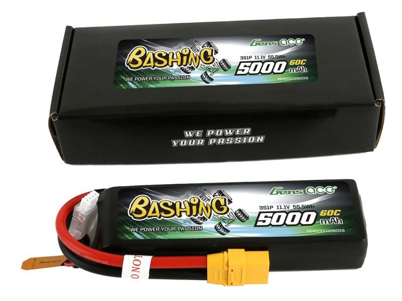 Gens Ace Li-Po Car 3S 11.1V 5000mAh 60C with XT90