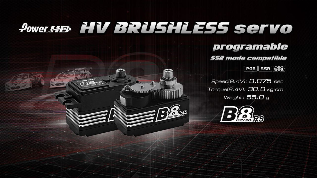 Servo Hd B8Rs Brushless Low Pr Mg Ssr Program (30Kg/0.075S) For 1/10