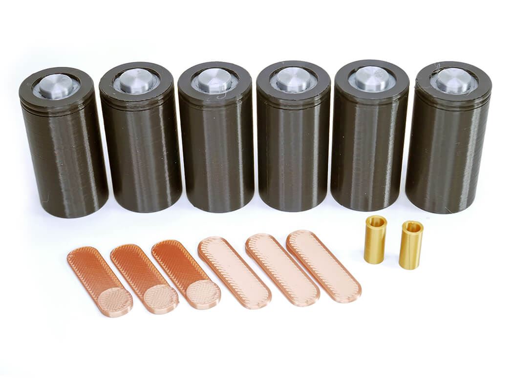 Centro Vintage Dummy 6 Cells Pack W/Hardware (3D Printed)