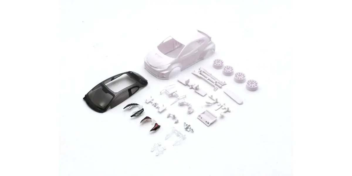 Bodyshell Toyota Yaris Rally Kyosho Mini-Z + 4Wd Rims (White Body)