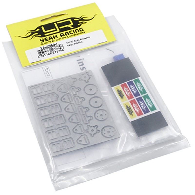 Yeah Racing 1/10 RC Scale Accessory Safety Belt Blue