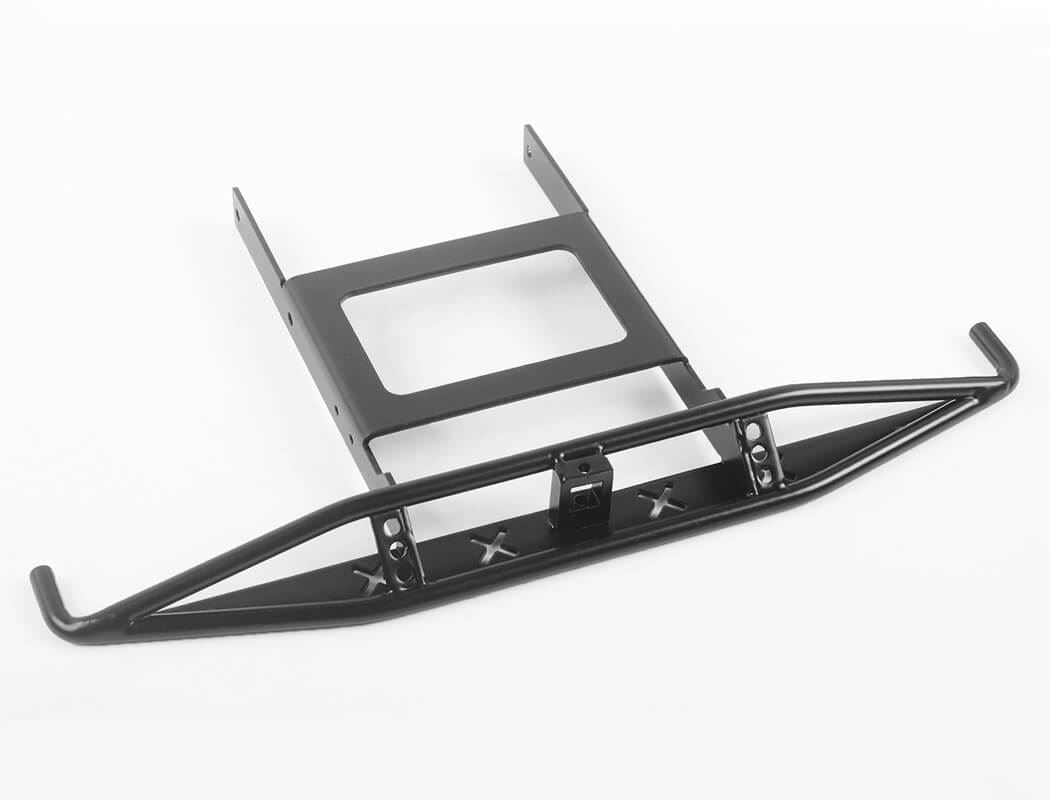 RC4WD ROUGH STUFF METAL REAR BUMPER W/EXHAUST TIPS FOR AXIAL SCX10 II 1969 CHEVROLET BLAZER (BLACK)