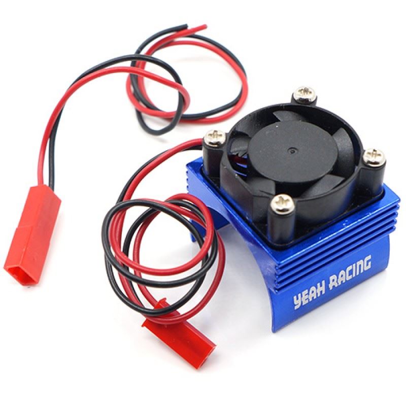 Yeah Racing Aluminum 380 Motor Heat Sink w/ Cooling Fan Blue