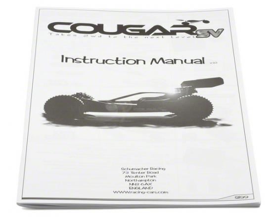 Schumacher Instr Manual - Cougar SV