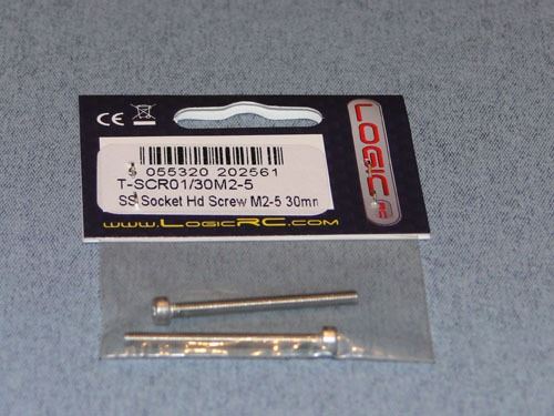 RACTIVE SS Socket Hd Screw M2.5 30mm Pk2