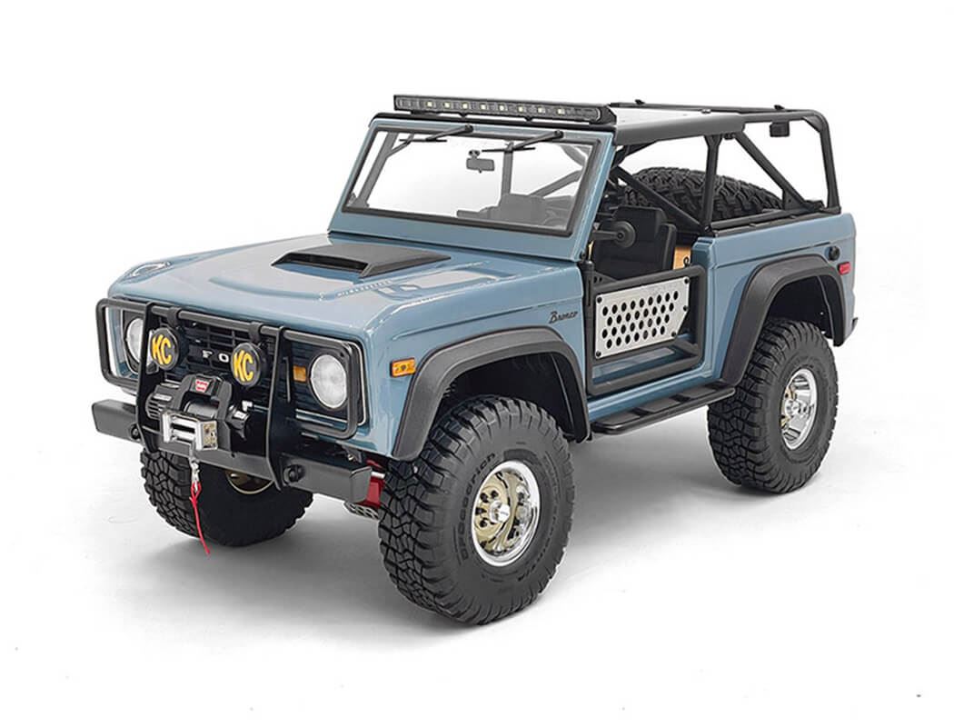 RC4WD OXER STEEL FRONT WINCH BUMPER FOR AXIAL SCX10 III EARLY FORD BRONCO (BLACK)