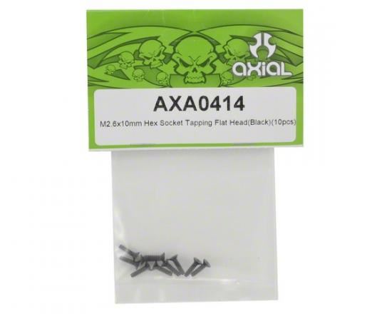 AXIAL Hex Sckt TappingFlat Hd M2.6x10mm Blk (10)