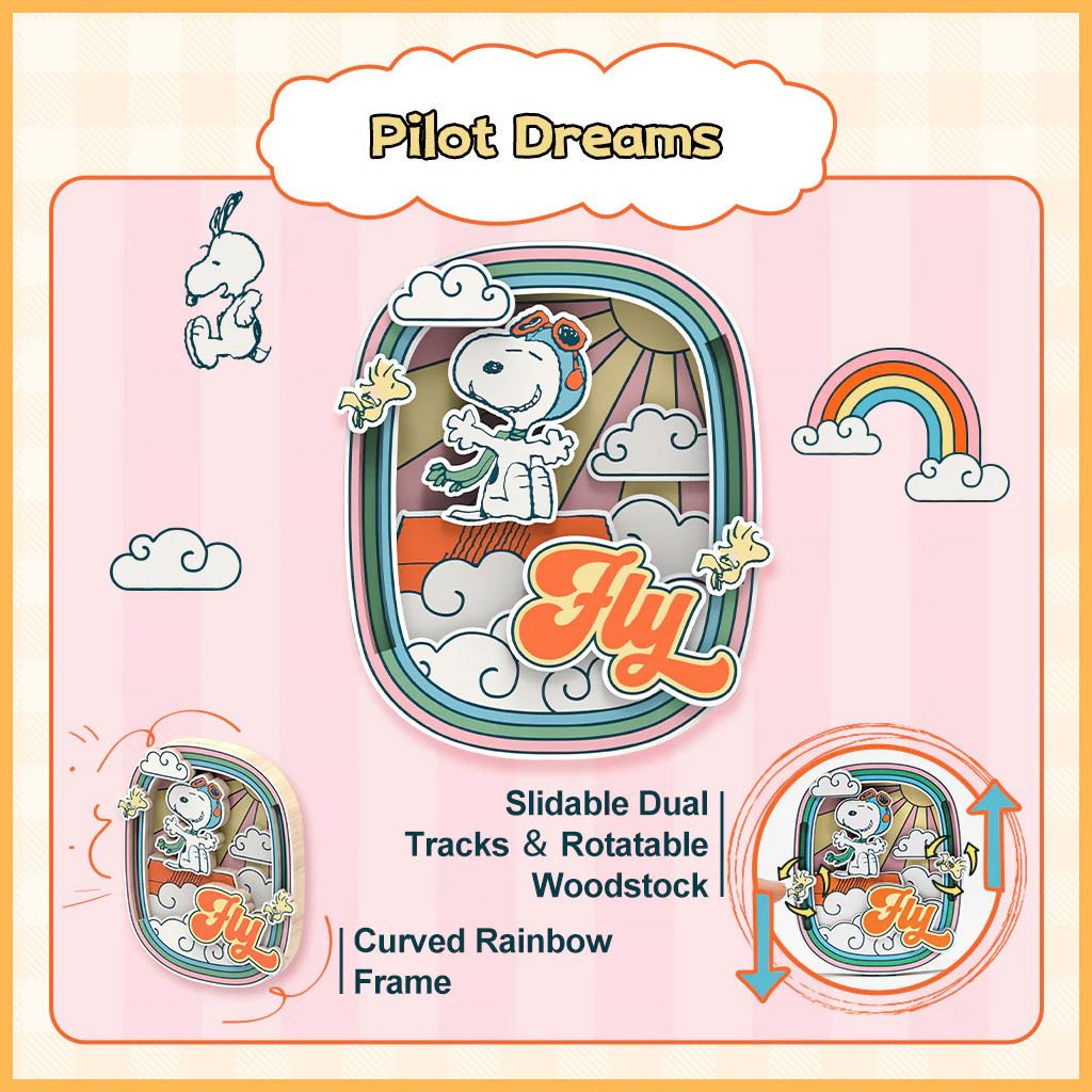 Puremind Peanuts™ Snoopy'S Pilot Dreams Wooden Magnet